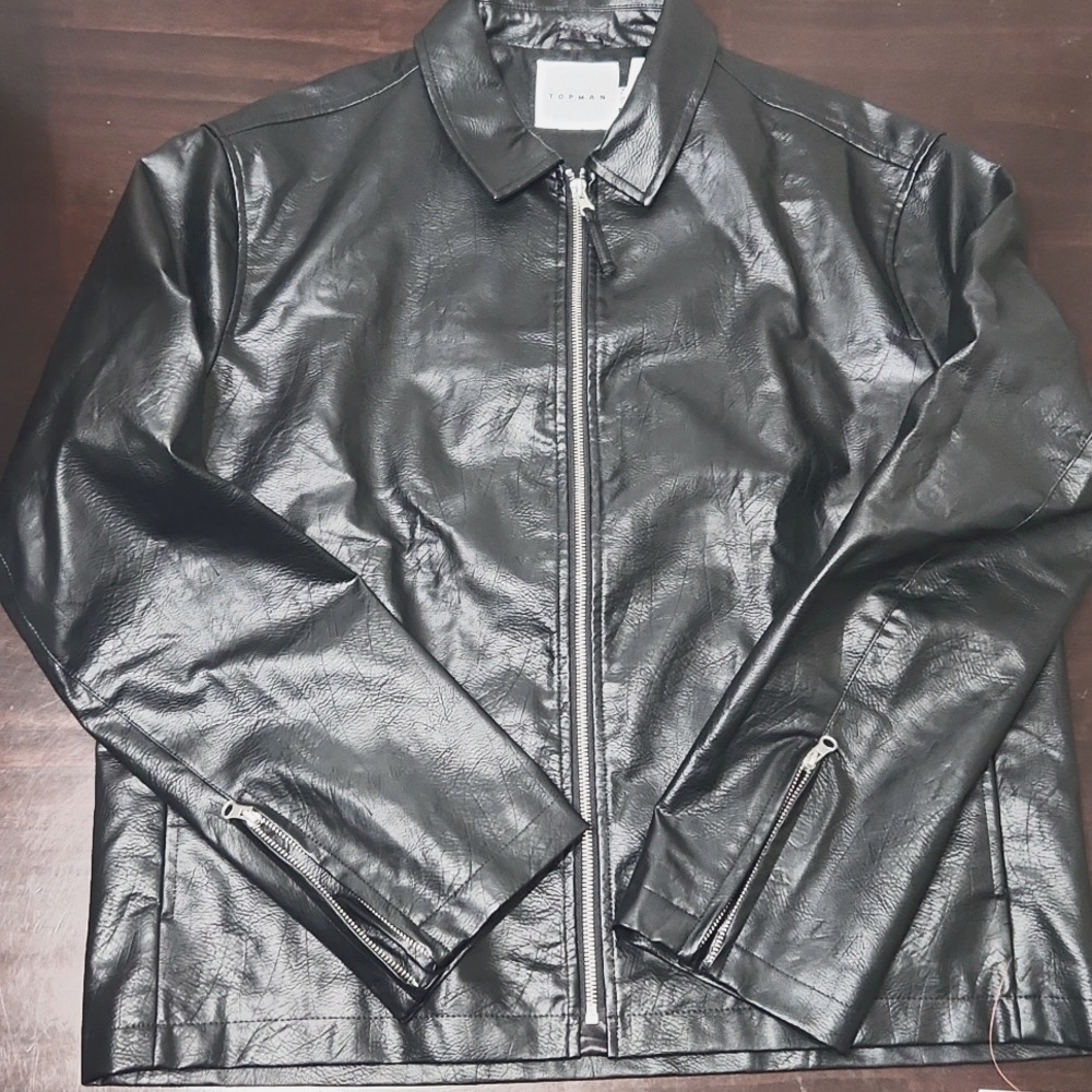 Faux leather jacket- Men's L